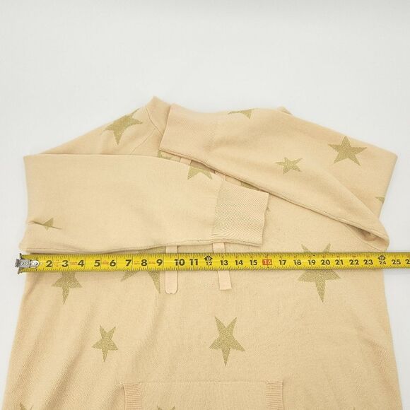 Torrid Hooded Sweater Tunic Womens Plus Size 1X Metallic Gold Stars Fall Winter - Picture 6 of 10